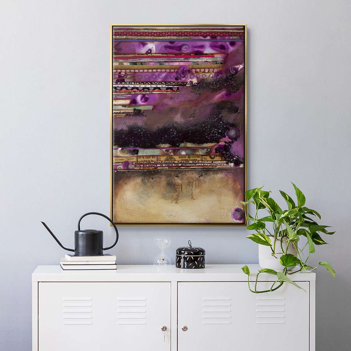 Fuschia on Fire - Floater Framed Canvas Print