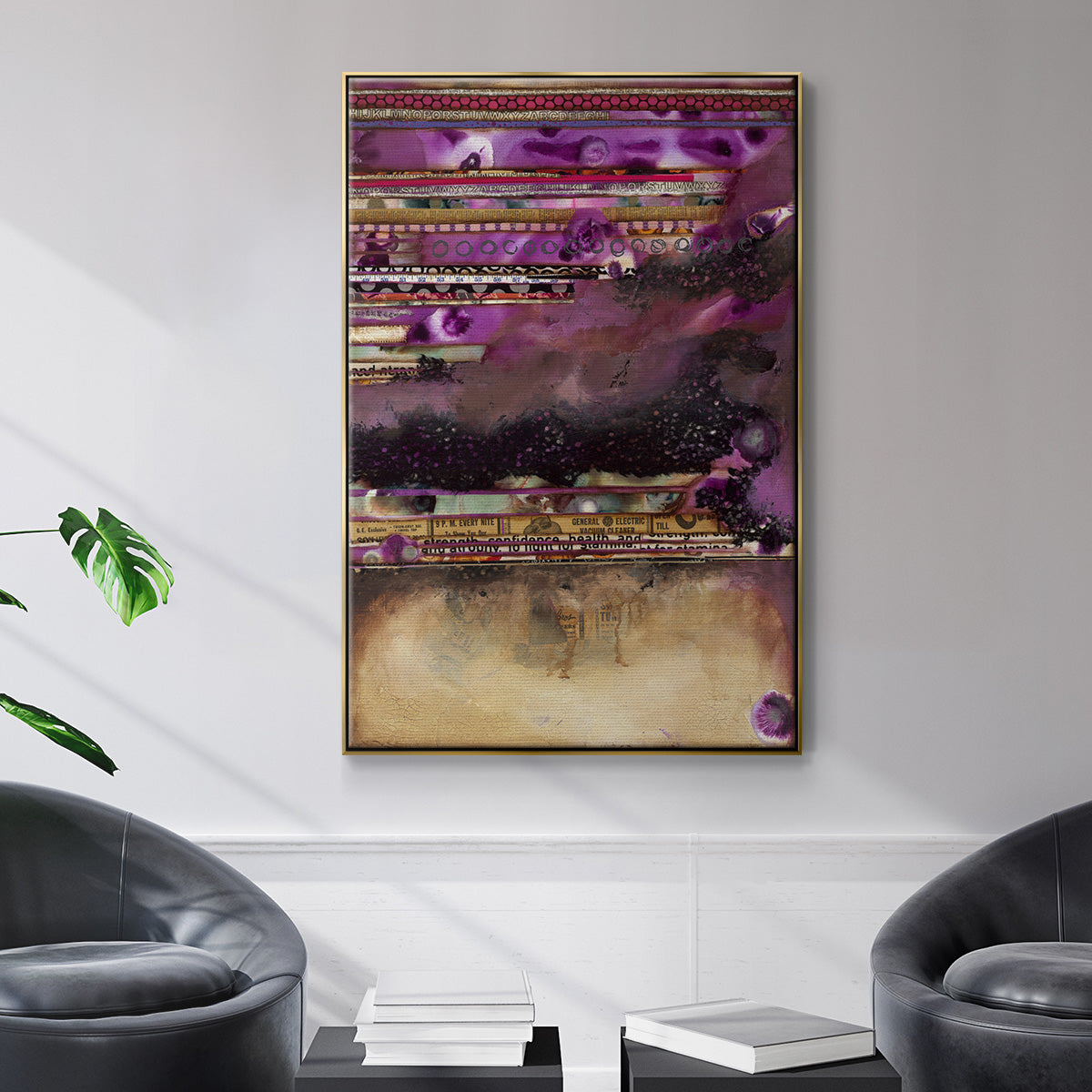 Fuschia on Fire - Floater Framed Canvas Print