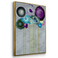 Silver Bouquet - Floater Framed Canvas Print
