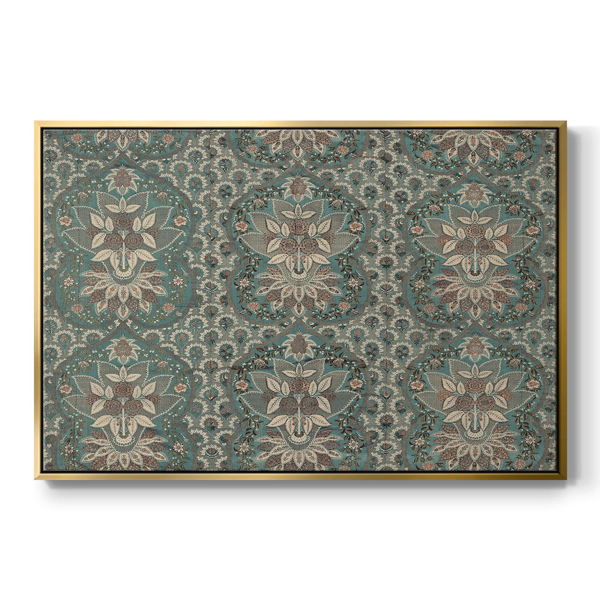 Vintage Abstract Print X - Floater Framed Canvas Print