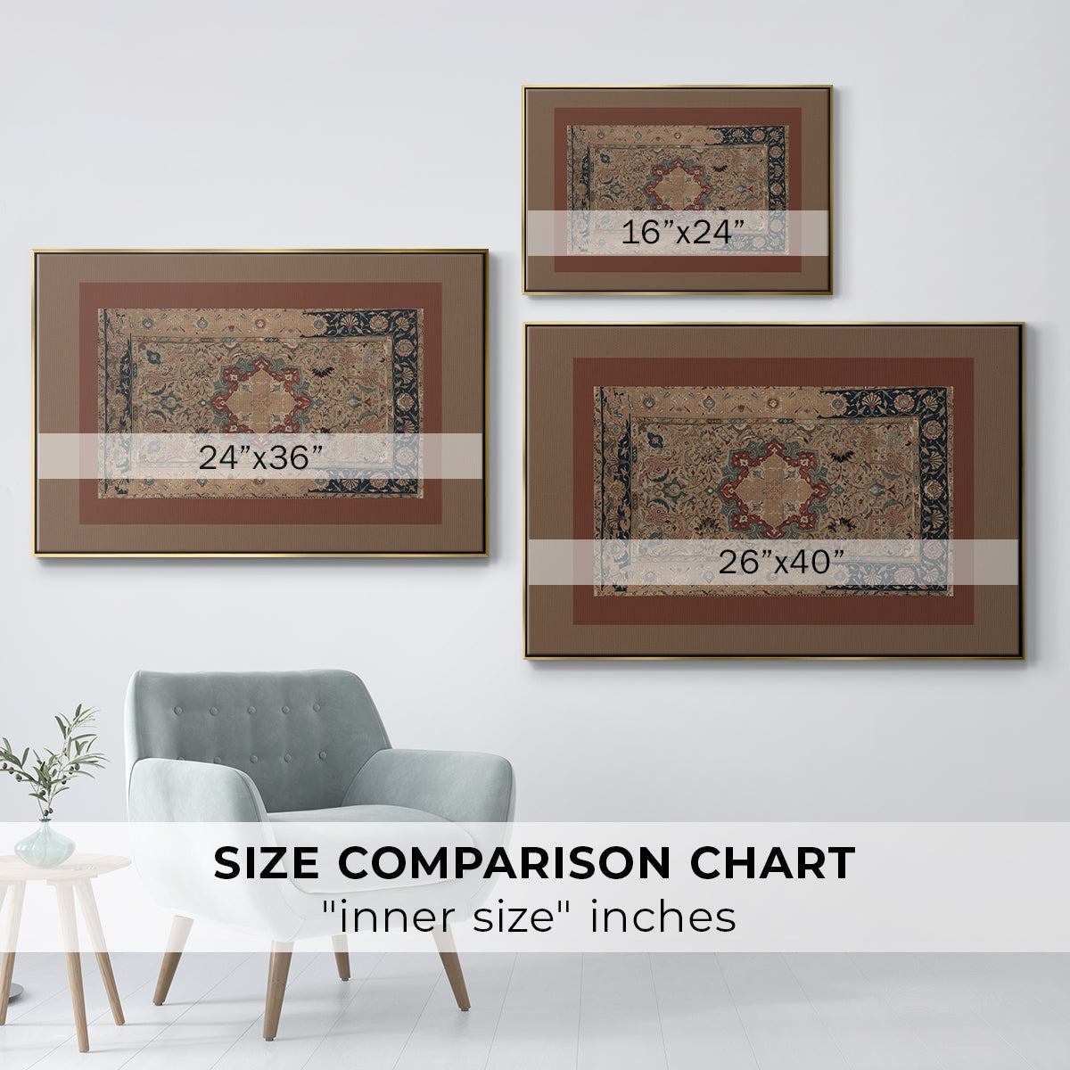 Vintage Abstract Print XII - Floater Framed Canvas Print