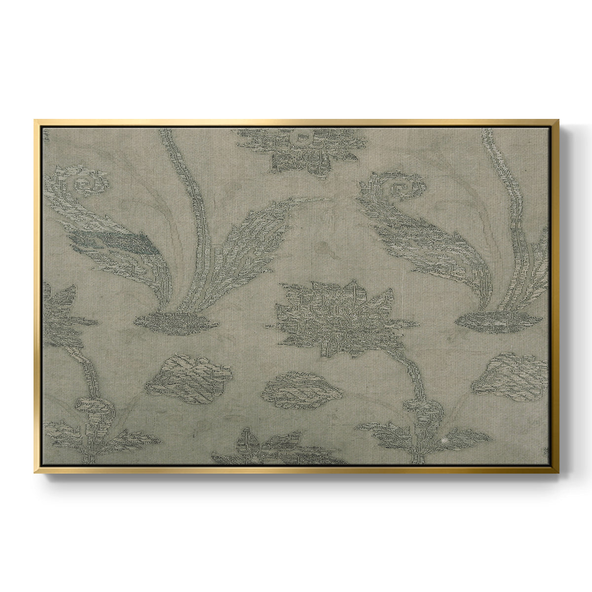 Vintage Abstract Print XV - Floater Framed Canvas Print