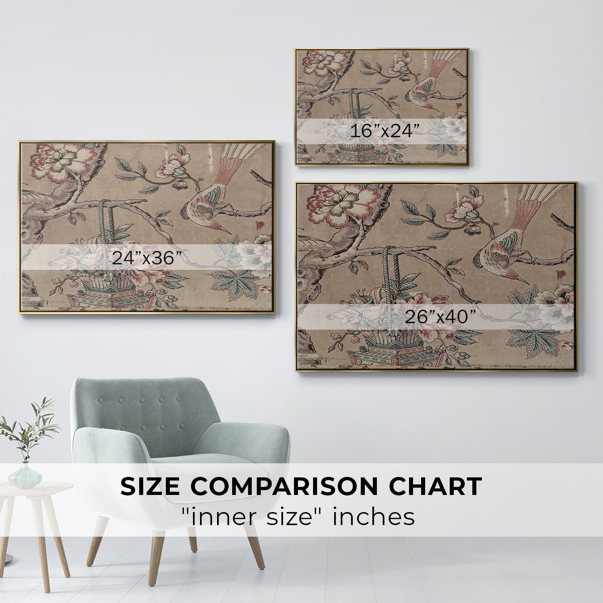 Vintage Abstract Print XVIII - Floater Framed Canvas Print
