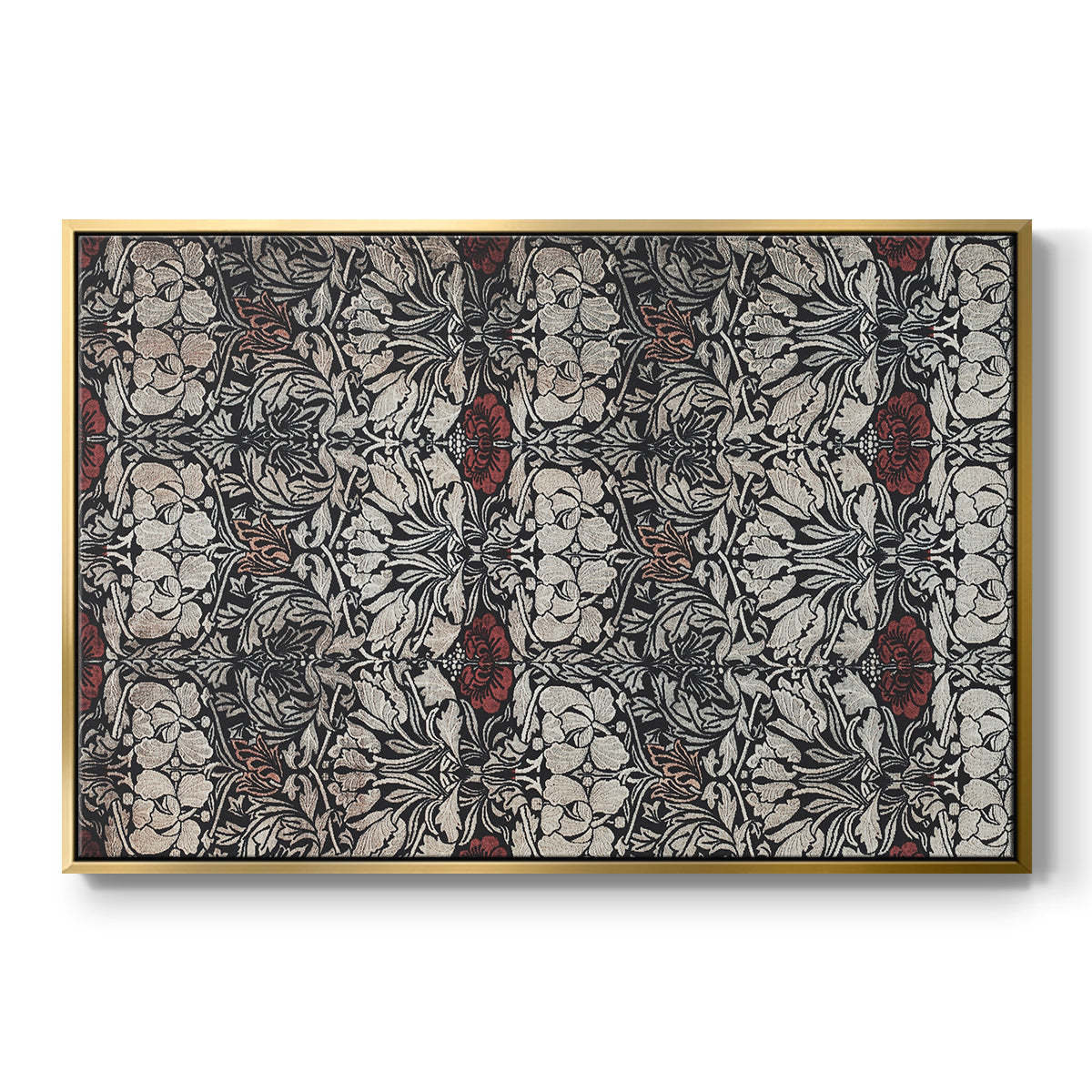 Vintage Abstract Print XXII - Floater Framed Canvas Print