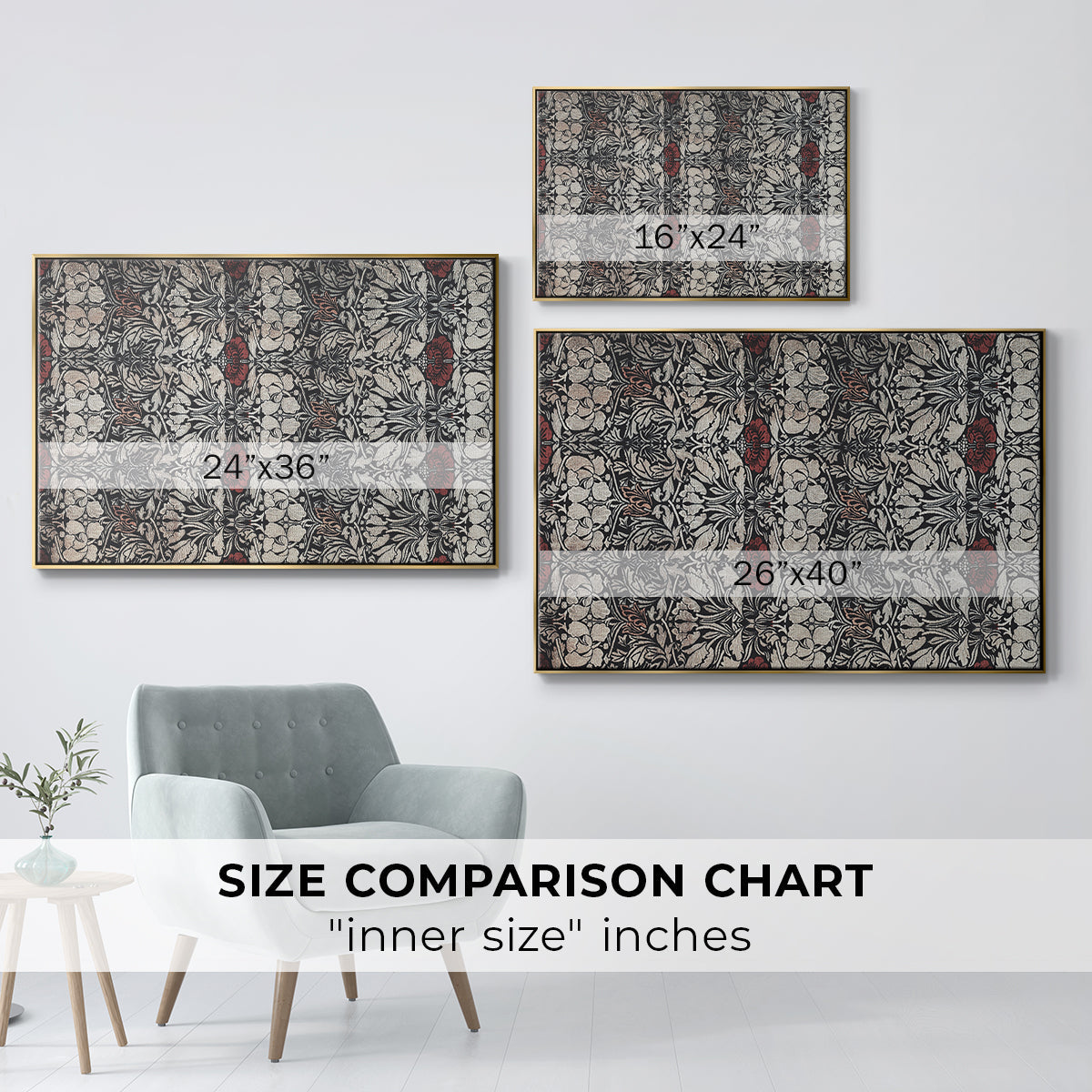 Vintage Abstract Print XXII - Floater Framed Canvas Print