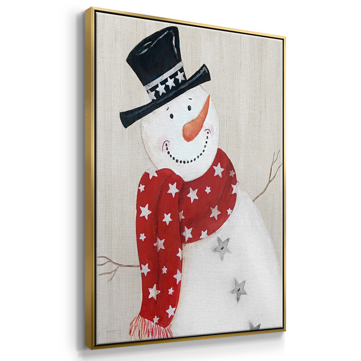 Snowman - Floater Framed Canvas Set
