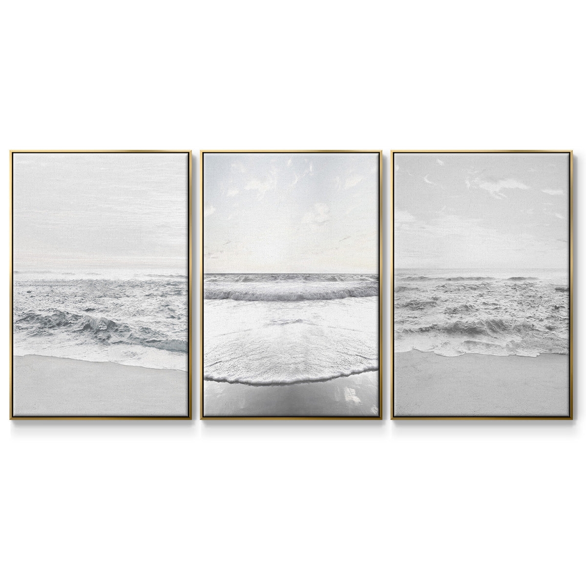 Gentle Tides I - Floater Framed Canvas Set
