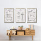 Vintage Bath I - Floater Framed Canvas Set