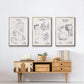 Toilet Paper Patent I - Floater Framed Canvas Set
