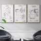 Toilet Paper Patent I - Floater Framed Canvas Set