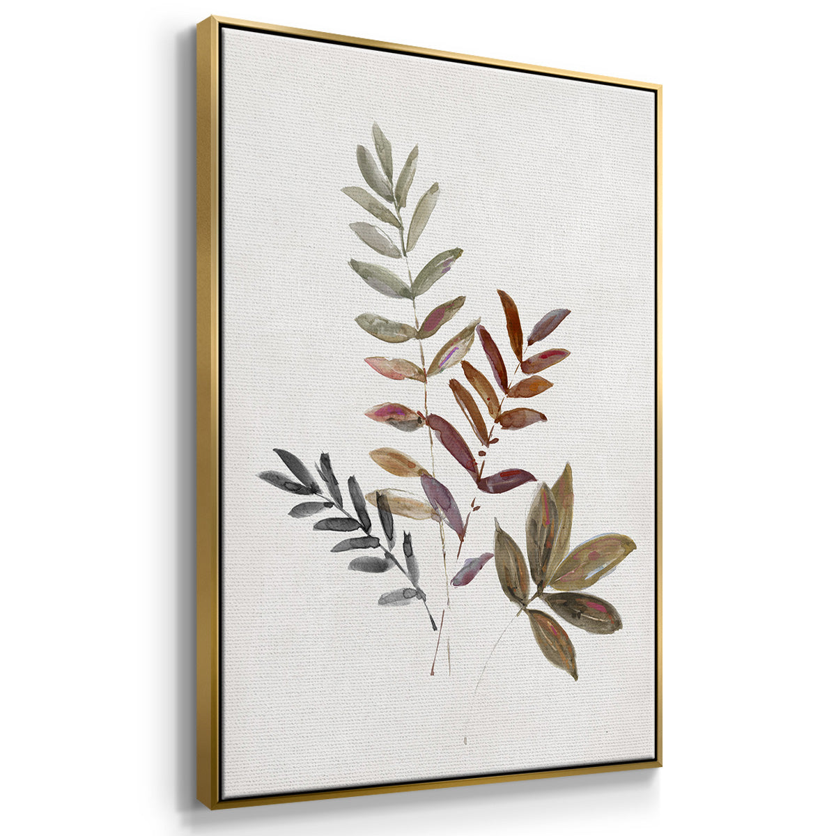 Autumn Leaves I - Floater Framed Canvas Set