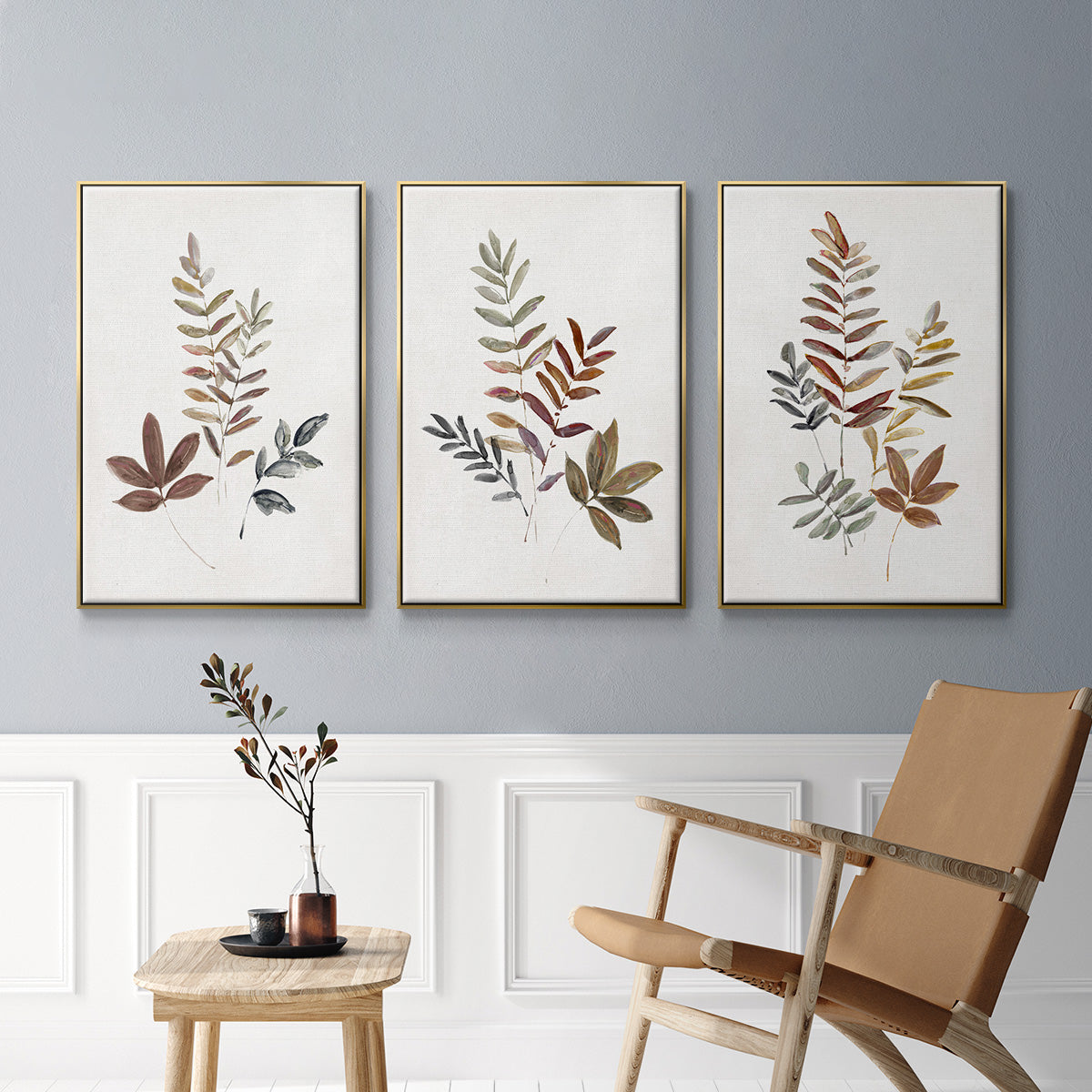 Autumn Leaves I - Floater Framed Canvas Set