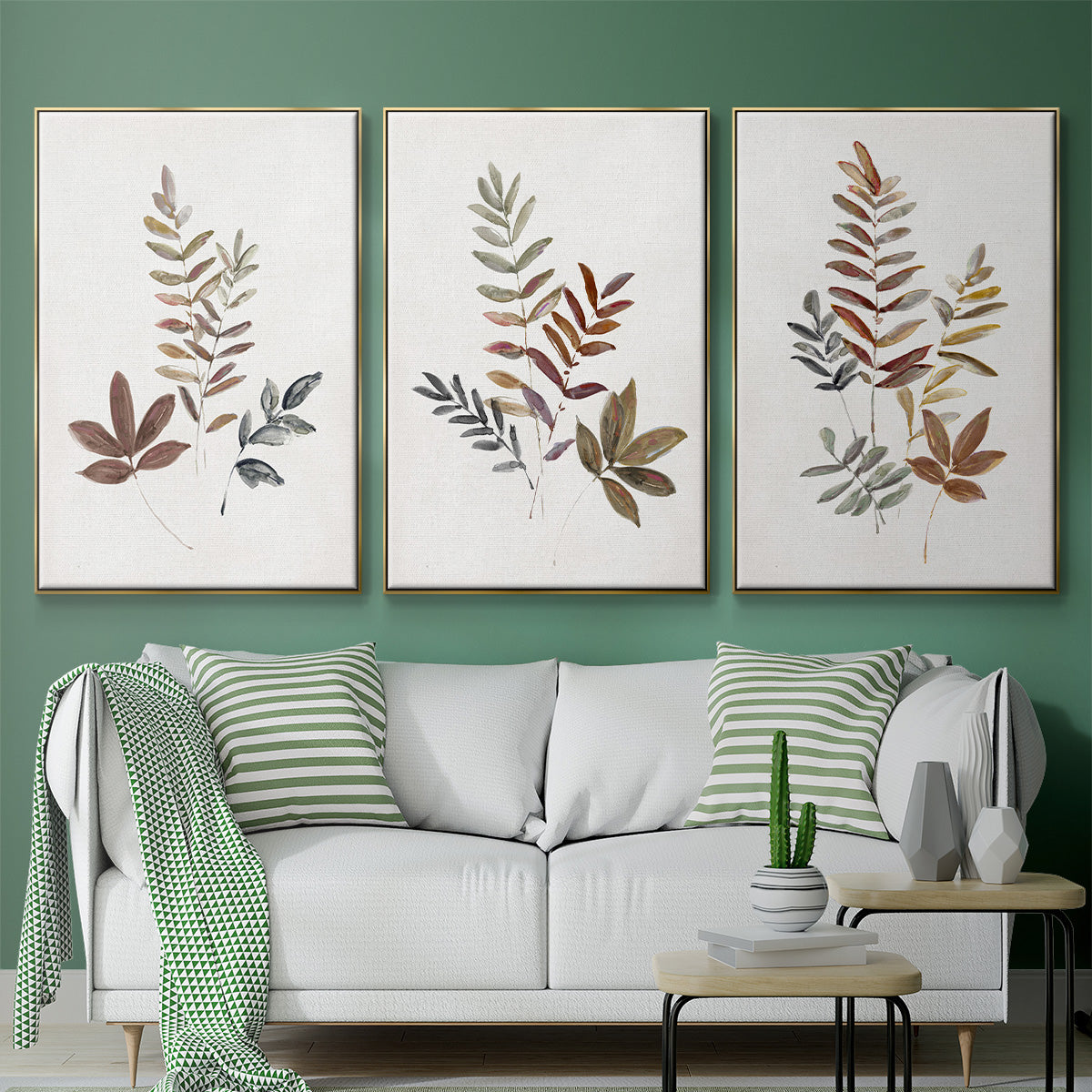 Autumn Leaves I - Floater Framed Canvas Set