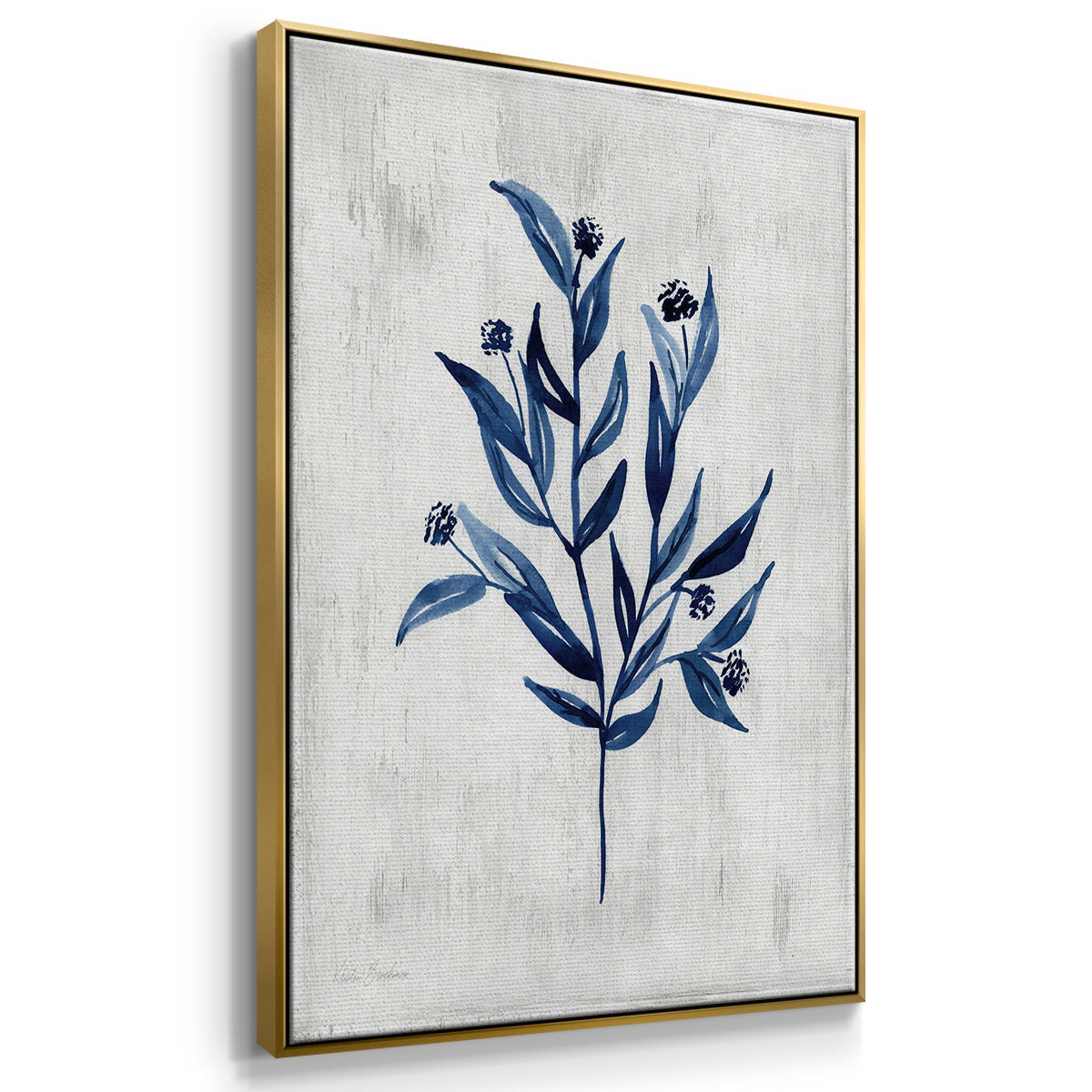 Wild Indigo I - Floater Framed Canvas Set