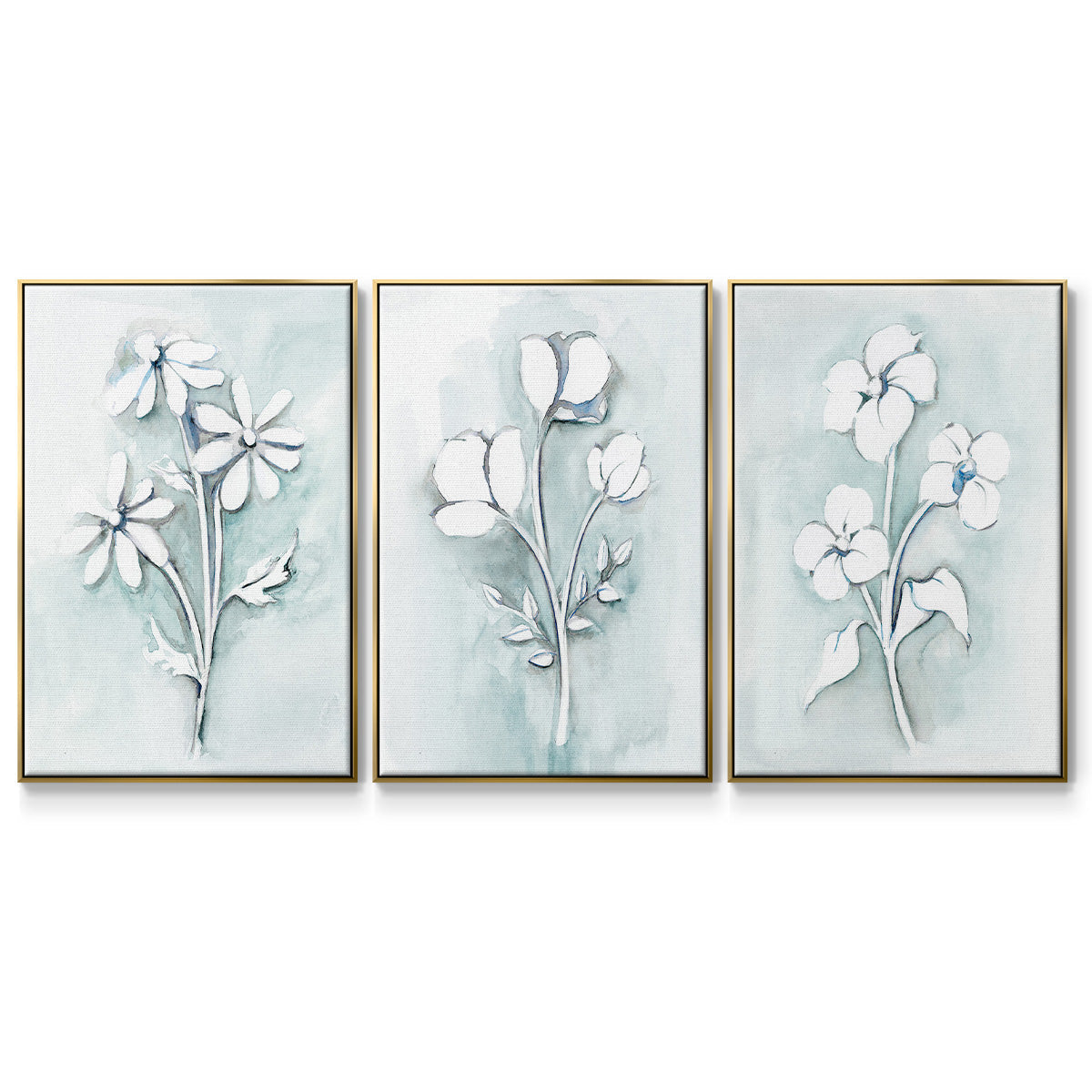Bohemian Blue I - Floater Framed Canvas Set