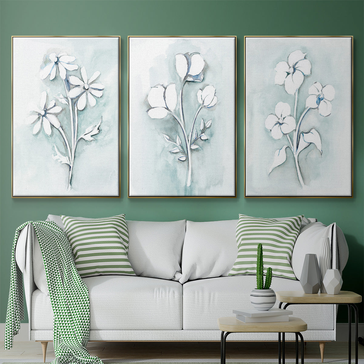 Bohemian Blue I - Floater Framed Canvas Set