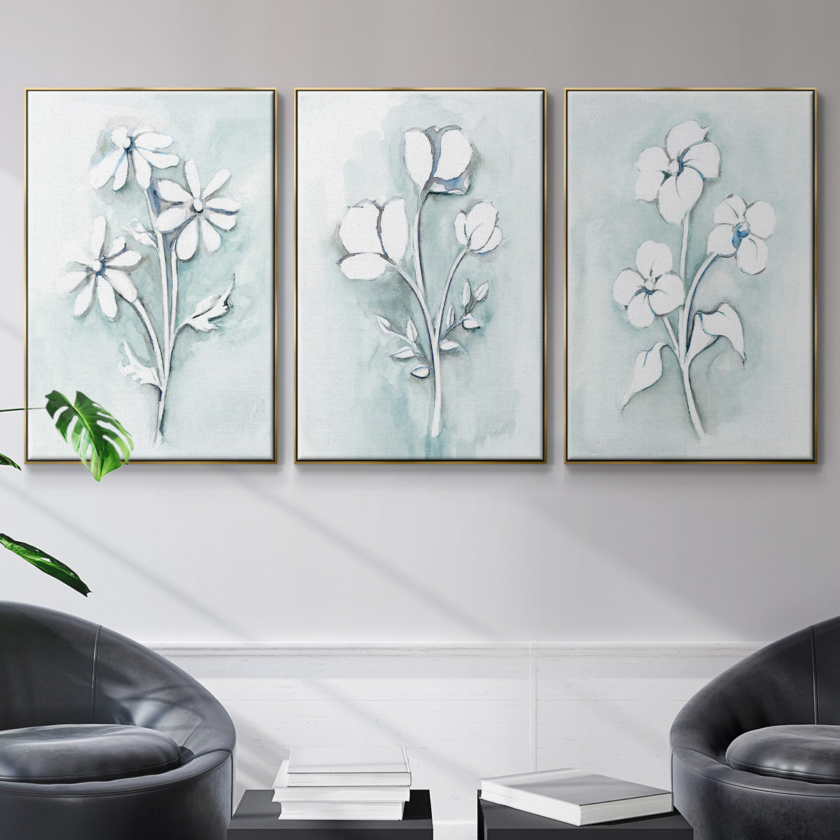 Bohemian Blue I - Floater Framed Canvas Set