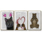 Bear and Hand Heart - Floater Framed Canvas Set
