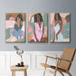 Curly Lady I - Floater Framed Canvas Set