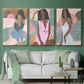 Curly Lady I - Floater Framed Canvas Set
