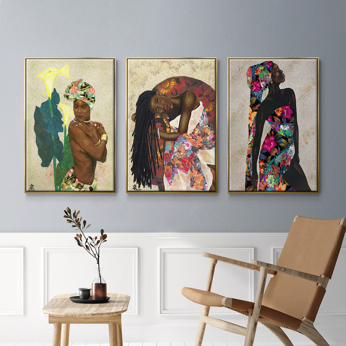 Woman Strong I - Floater Framed Canvas Set
