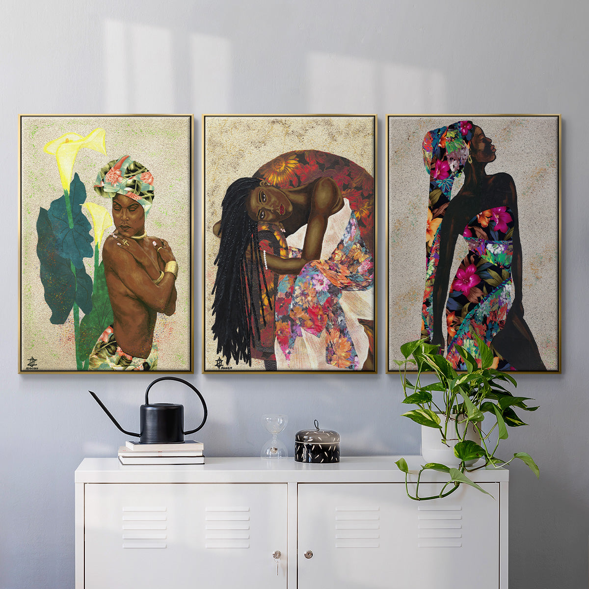 Woman Strong I - Floater Framed Canvas Set