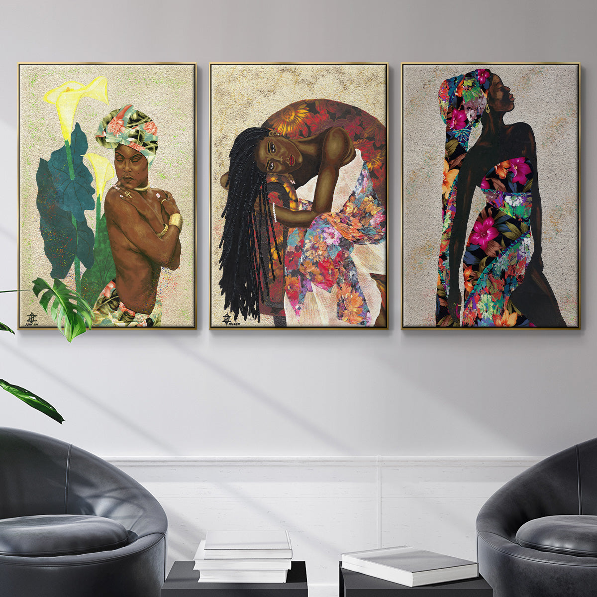 Woman Strong I - Floater Framed Canvas Set
