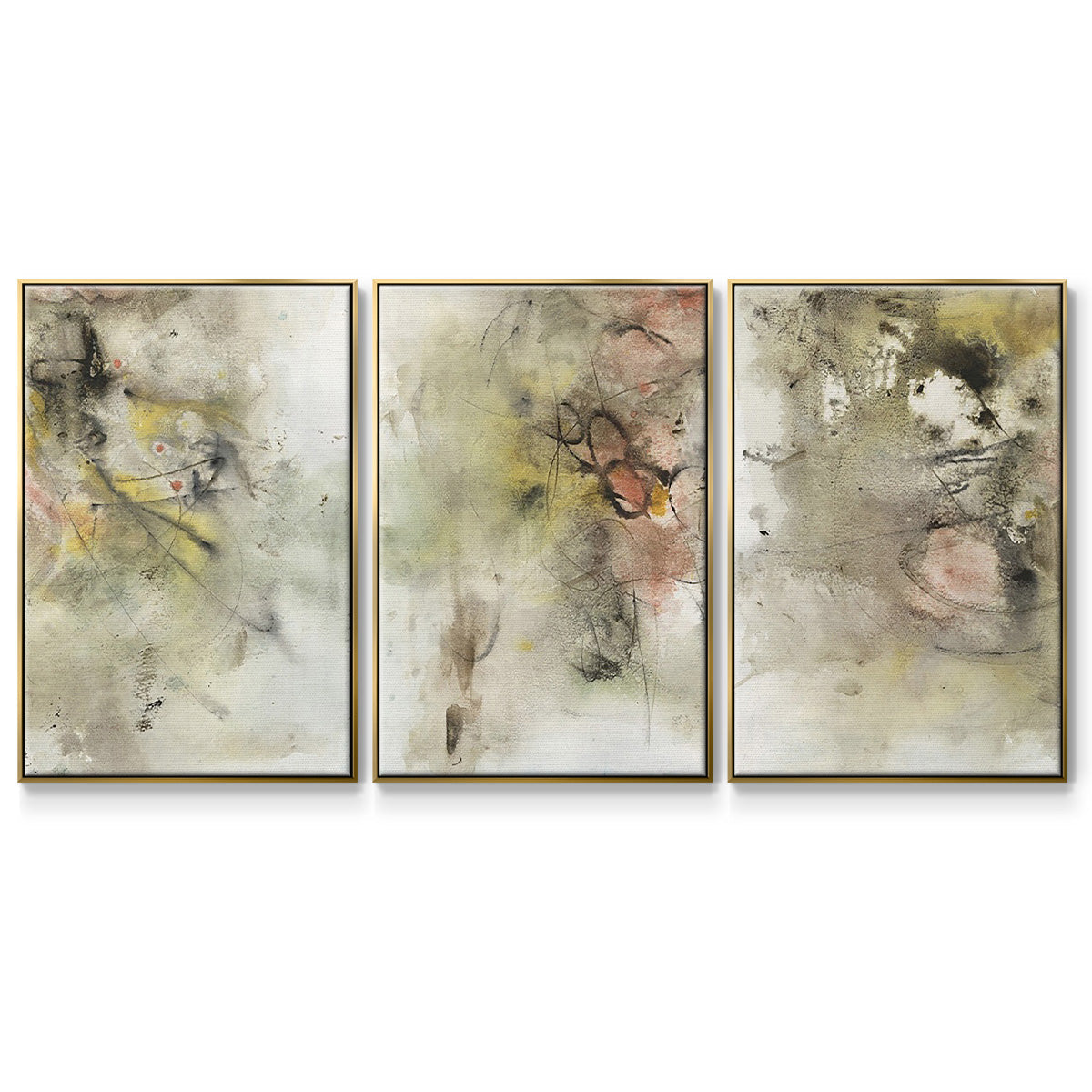 Soft Inspiration I - Floater Framed Canvas Set