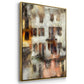 Stacked Houses I - Floater Framed Canvas Set