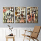 Stacked Houses I - Floater Framed Canvas Set