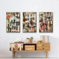 Stacked Houses I - Floater Framed Canvas Set