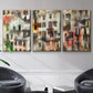 Stacked Houses I - Floater Framed Canvas Set