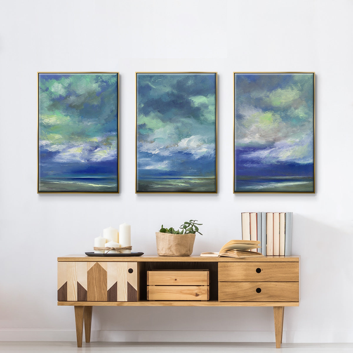 Island Dusk - Floater Framed Canvas Set