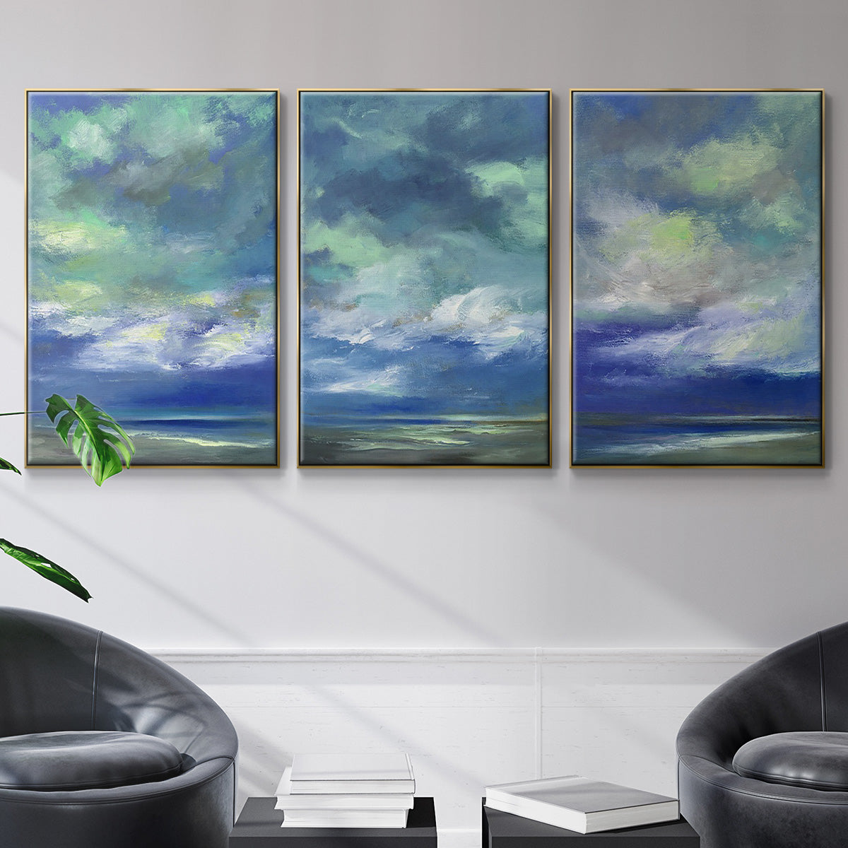Island Dusk - Floater Framed Canvas Set