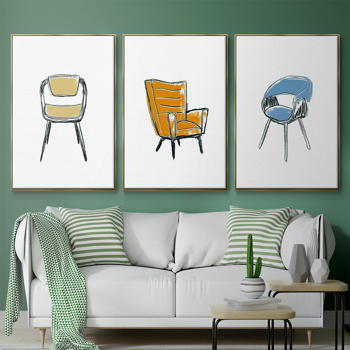 Take a Seat I - Floater Framed Canvas Set