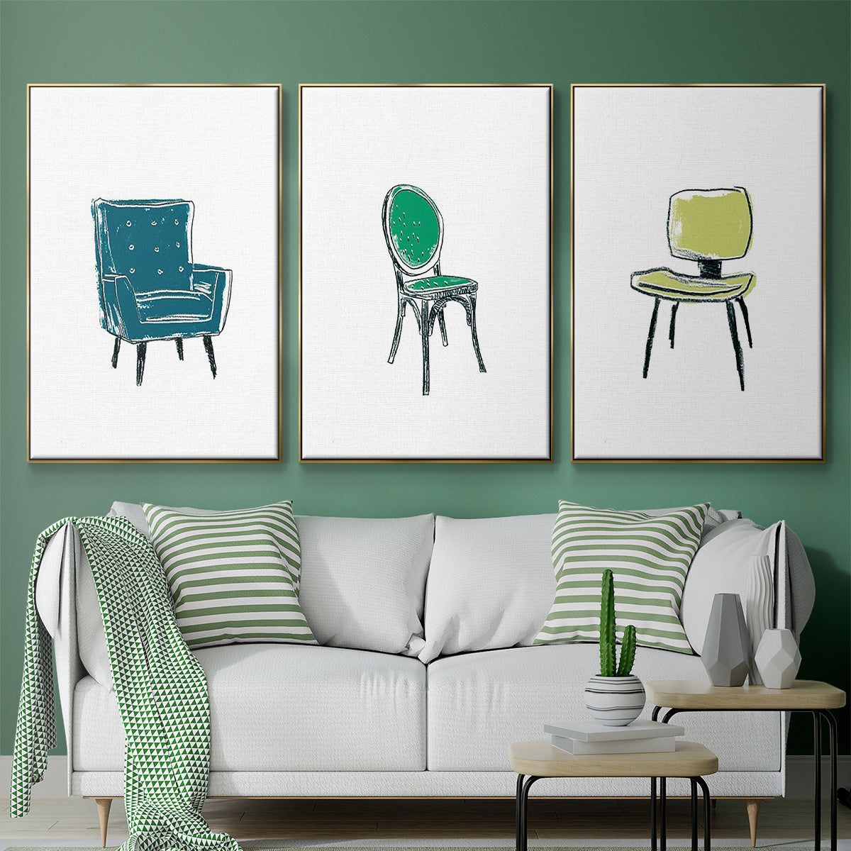 Take a Seat VI - Floater Framed Canvas Set