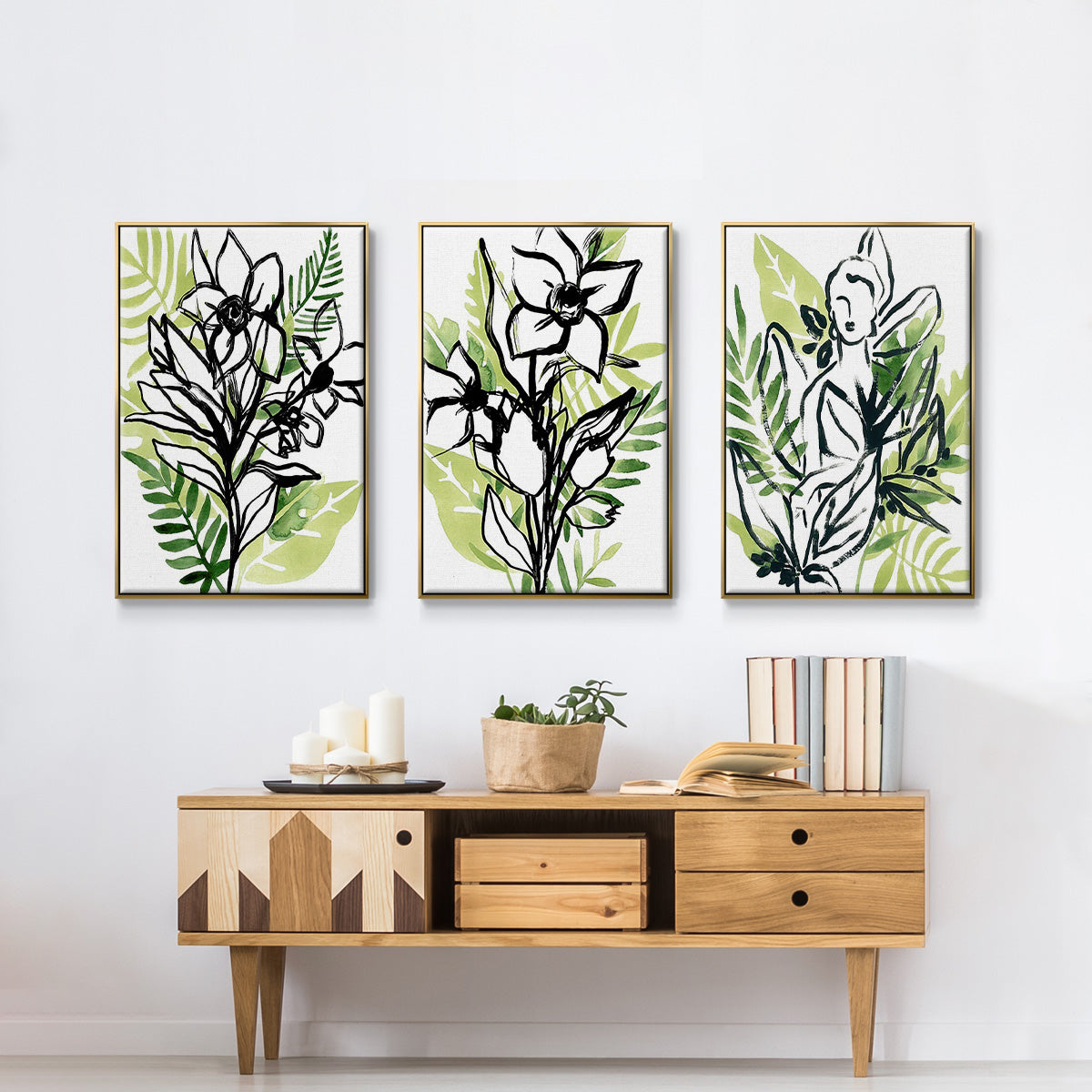 Tropical Sketchbook I - Floater Framed Canvas Set