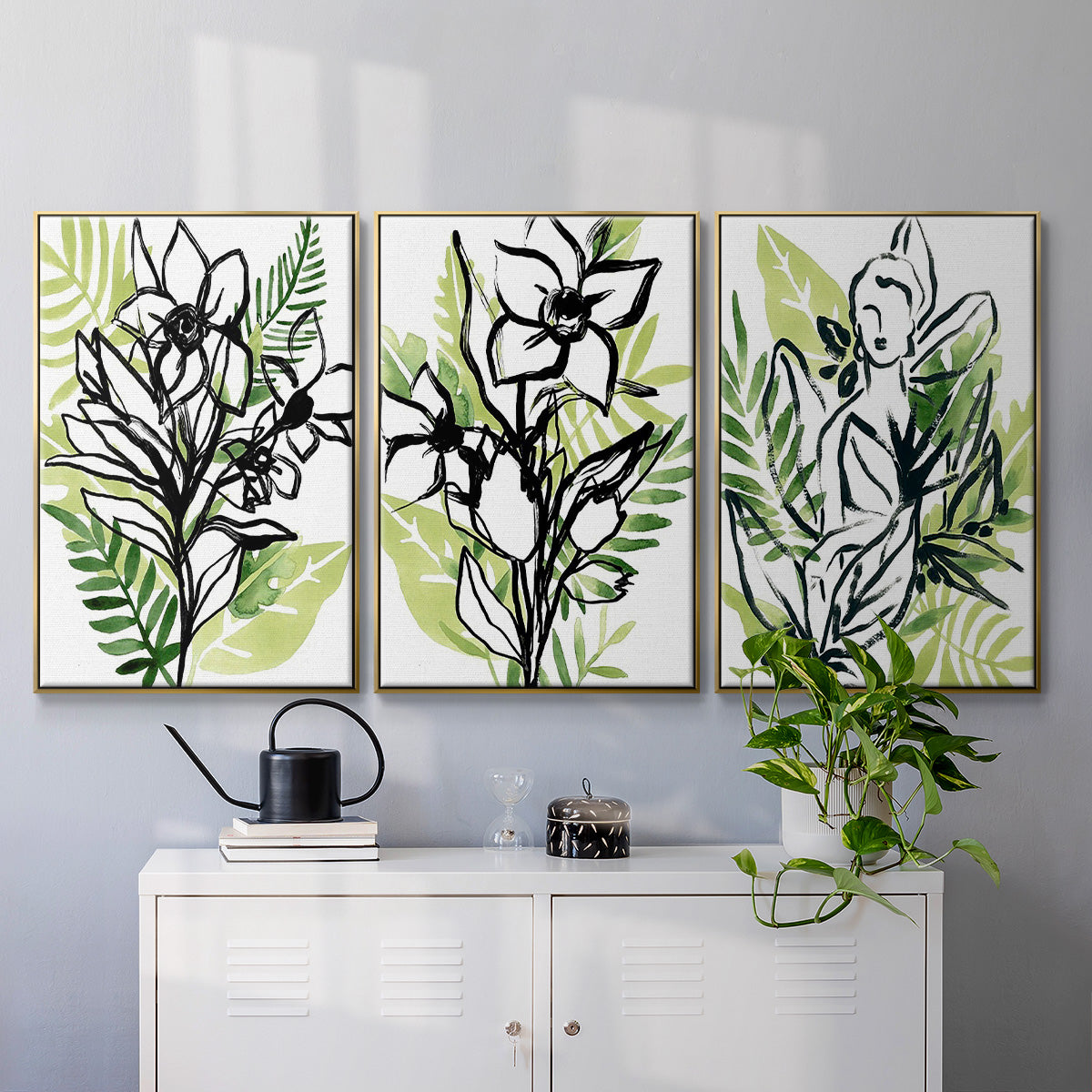 Tropical Sketchbook I - Floater Framed Canvas Set