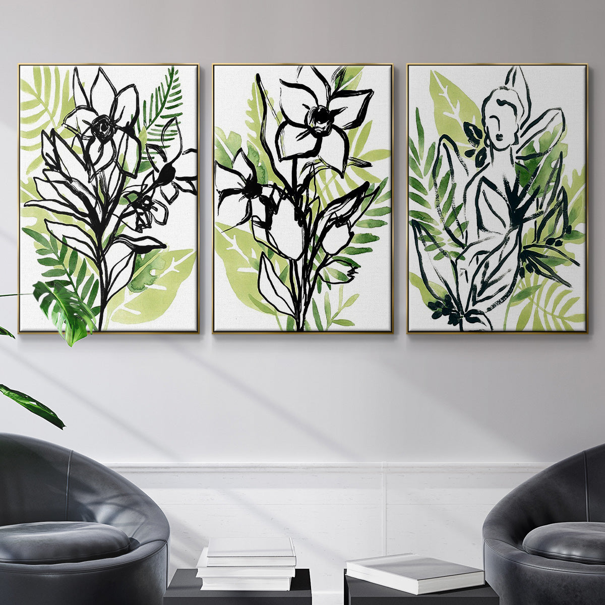 Tropical Sketchbook I - Floater Framed Canvas Set