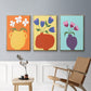 Modern Blooms I - Floater Framed Canvas Set
