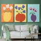 Modern Blooms I - Floater Framed Canvas Set