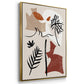 Soft Palms IV - Floater Framed Canvas Set