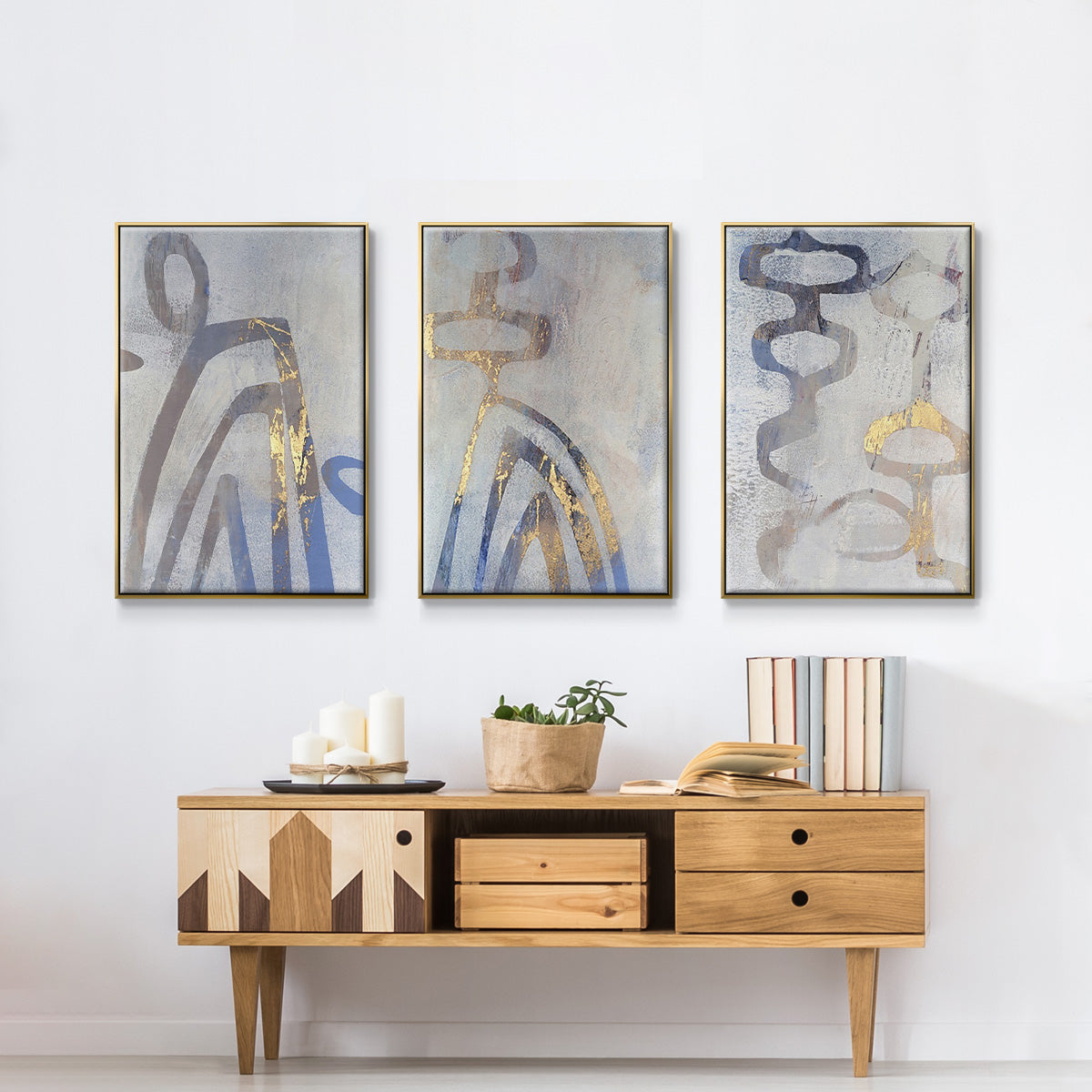 Linx I - Floater Framed Canvas Set