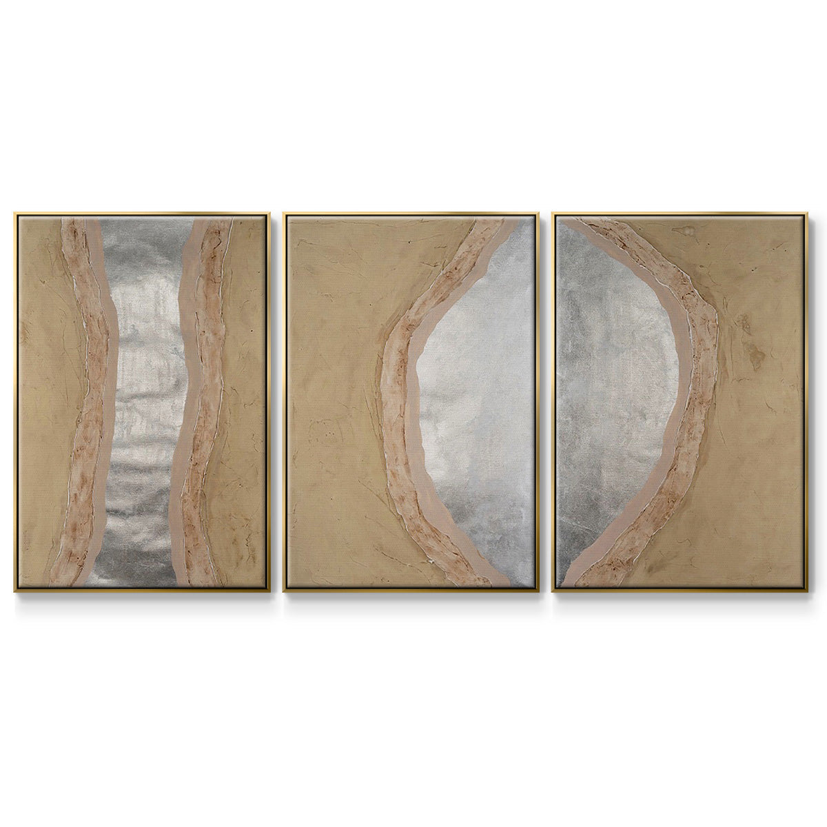 Silver Lake I - Floater Framed Canvas Set