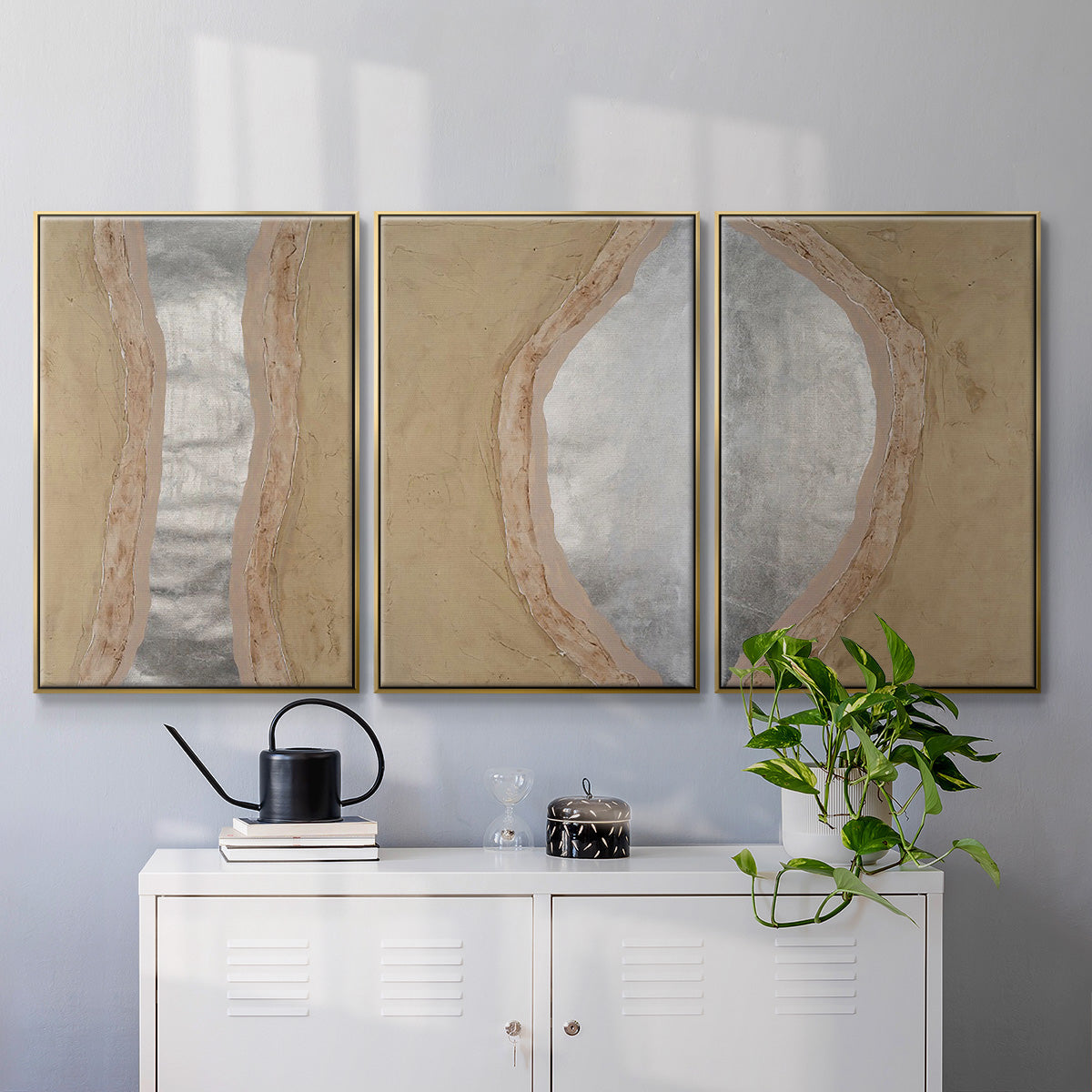 Silver Lake I - Floater Framed Canvas Set