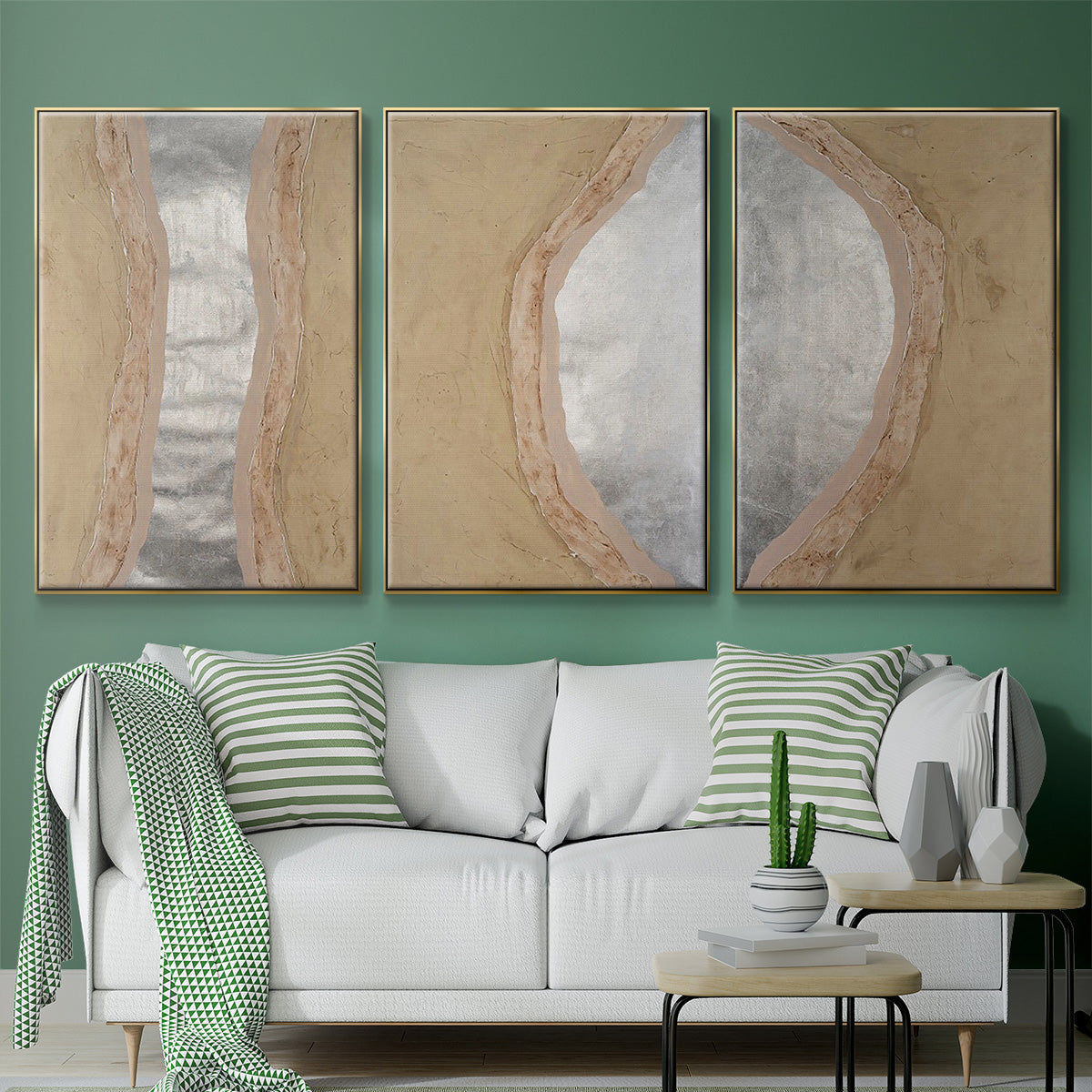 Silver Lake I - Floater Framed Canvas Set