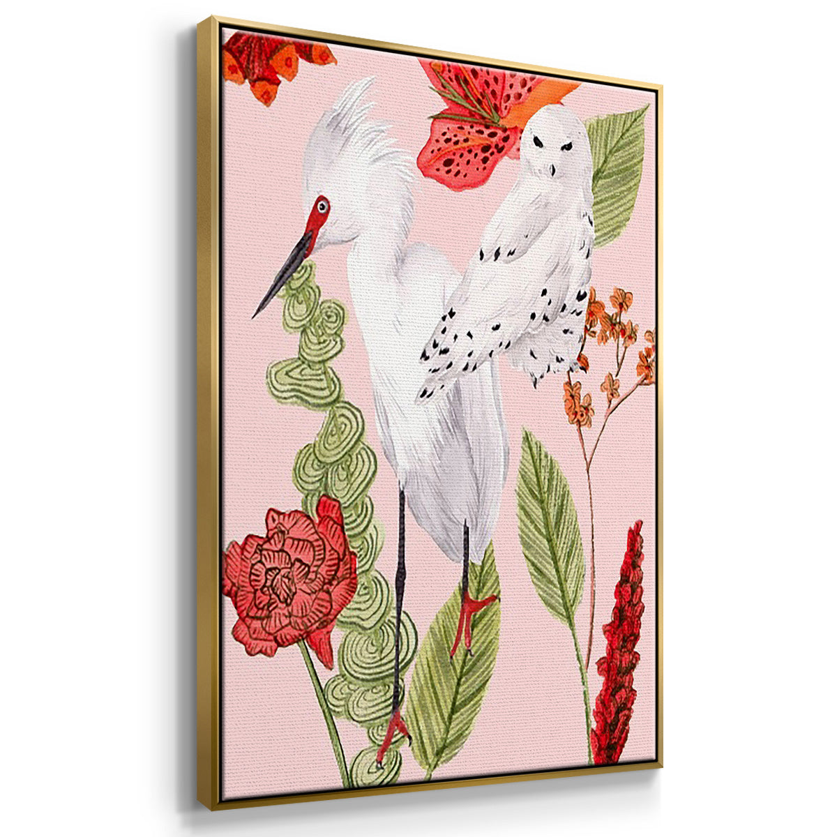 Birds in Motion I - Floater Framed Canvas Set