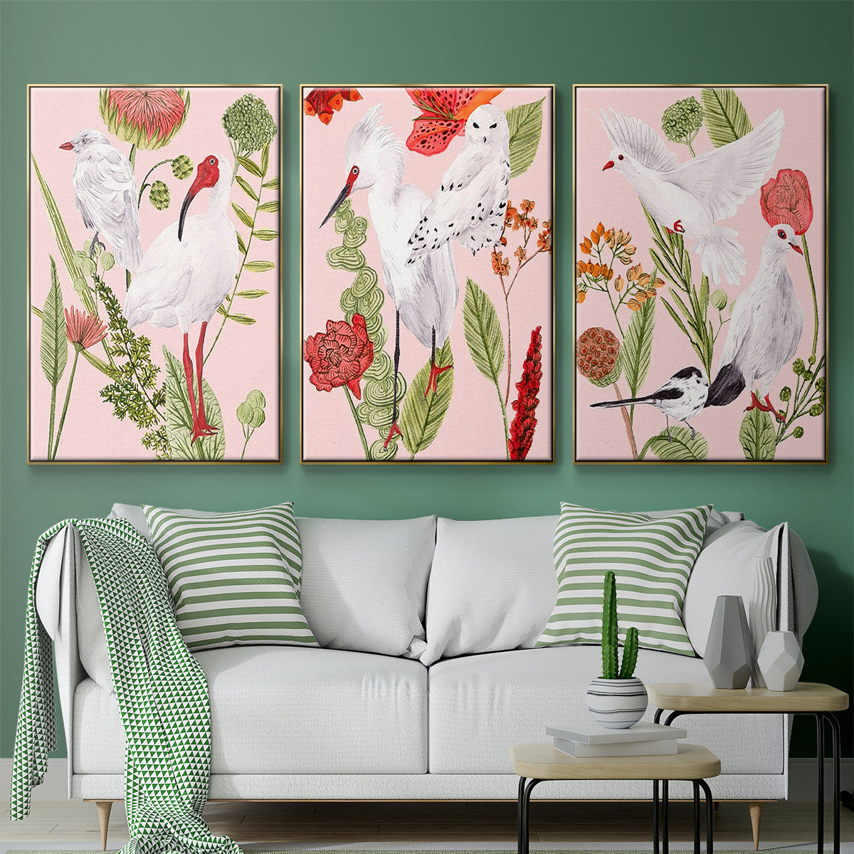Birds in Motion I - Floater Framed Canvas Set