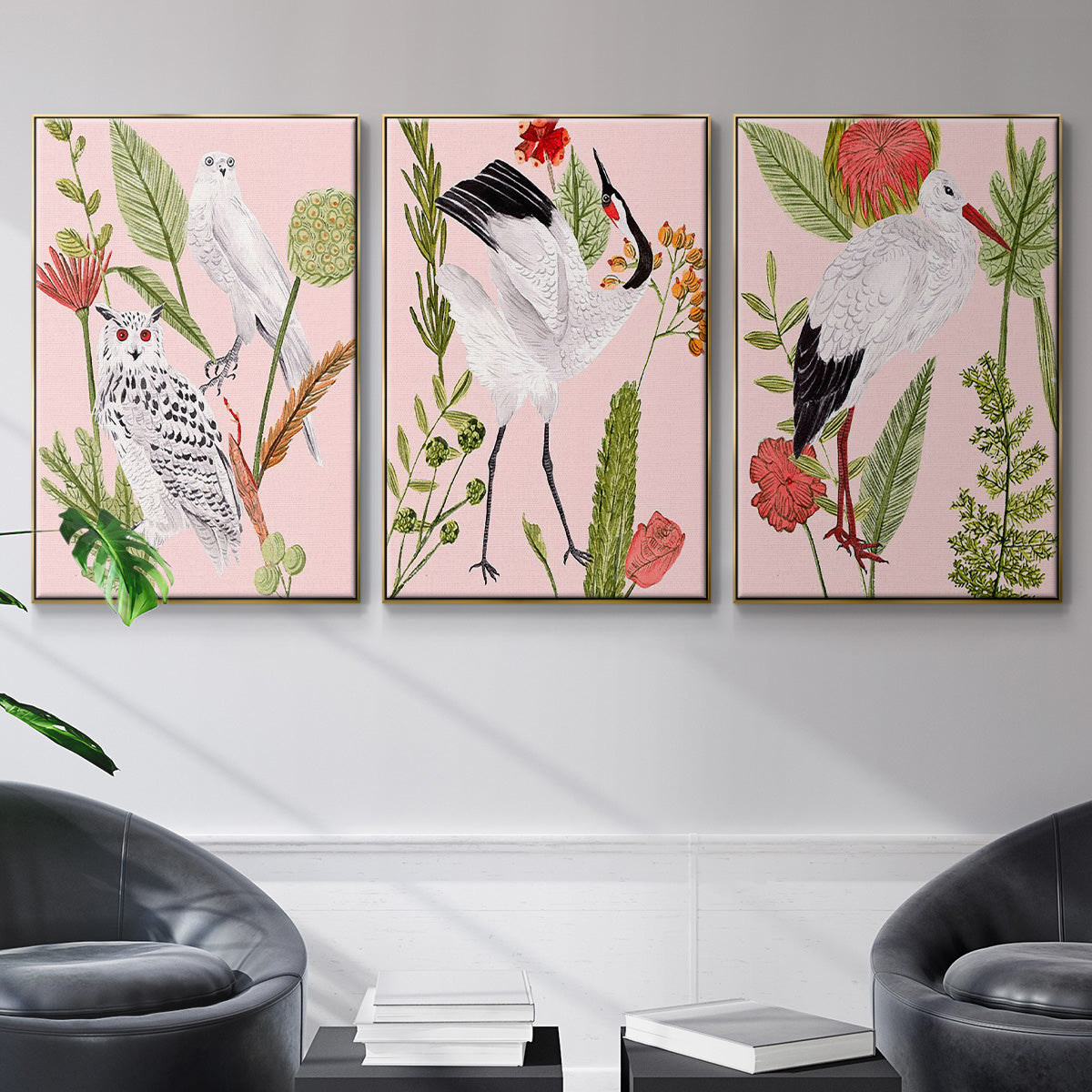 Birds in Motion IV - Floater Framed Canvas Set