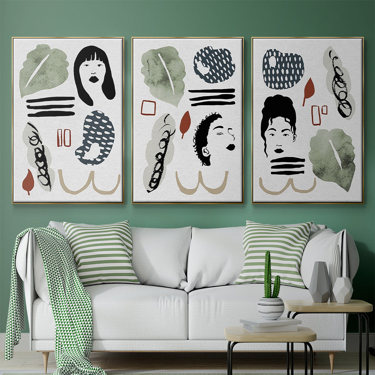 Collected Mindfulness I - Floater Framed Canvas Set